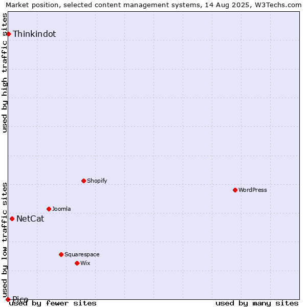 Market position of NetCat vs. Thinkindot vs. Pico