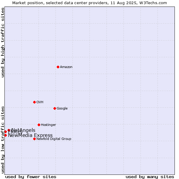 Market position of NetAngels vs. NewMedia Express vs. Fluccs