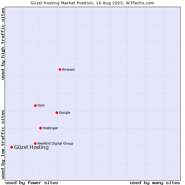 Market position of Güzel Hosting