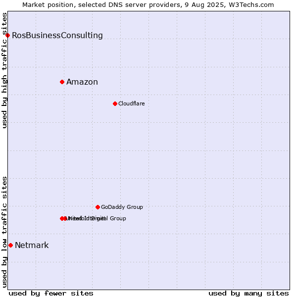 Market position of Amazon vs. Netmark vs. RosBusinessConsulting