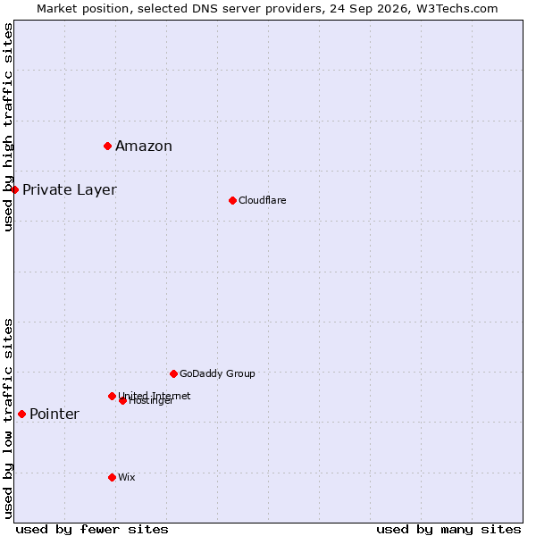 Market position of Amazon vs. Pointer vs. Private Layer