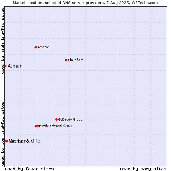 Market position of Digital Pacific vs. Netmark vs. Atman