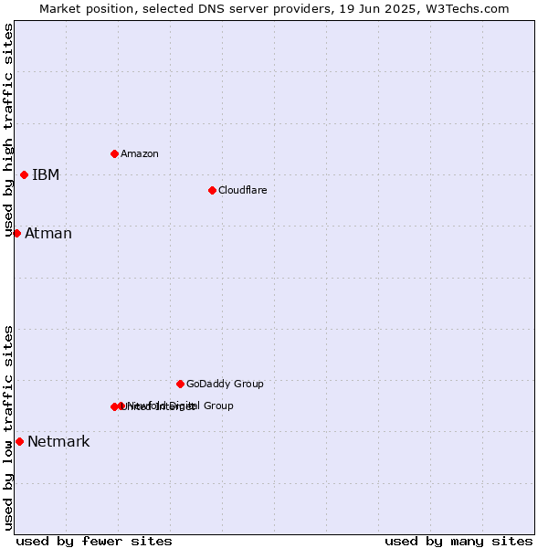 Market position of IBM vs. Netmark vs. Atman