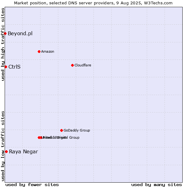 Market position of Raya Negar vs. CtrlS vs. Beyond.pl