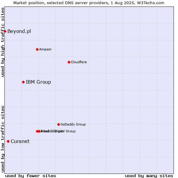 Market position of IBM Group vs. Curanet vs. Beyond.pl