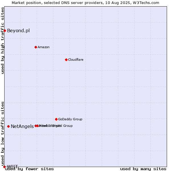 Market position of NetAngels vs. Beyond.pl vs. WIIT