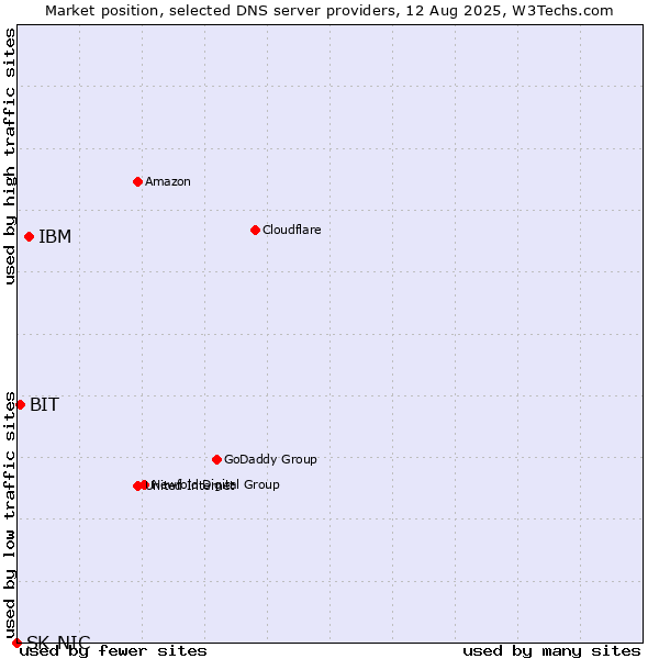 Market position of IBM vs. BIT vs. SK-NIC