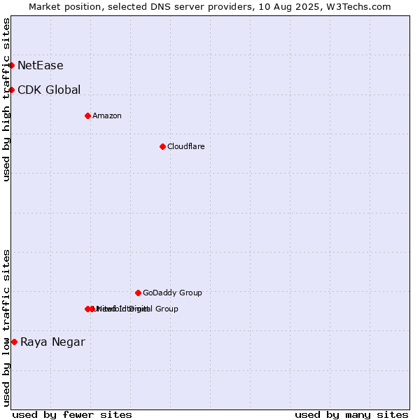 Market position of Raya Negar vs. NetEase vs. CDK Global