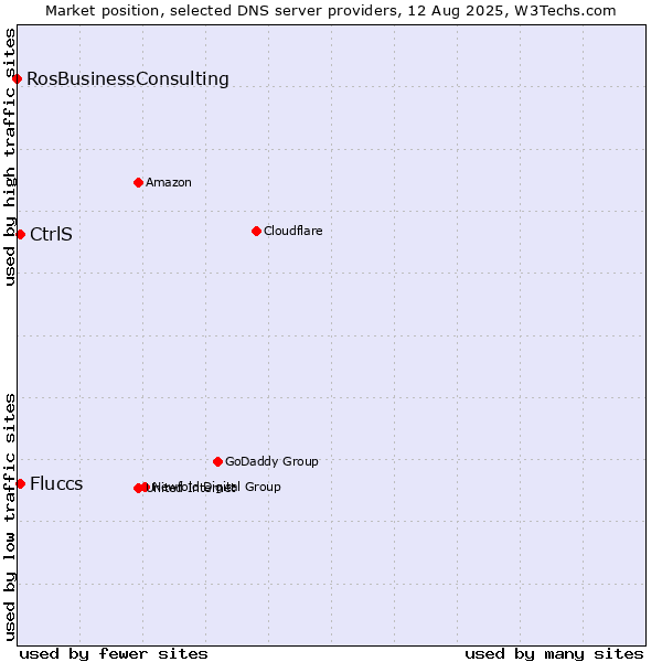 Market position of CtrlS vs. Fluccs vs. RosBusinessConsulting