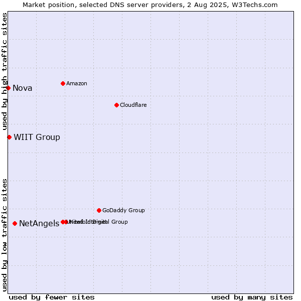 Market position of NetAngels vs. WIIT Group vs. Nova