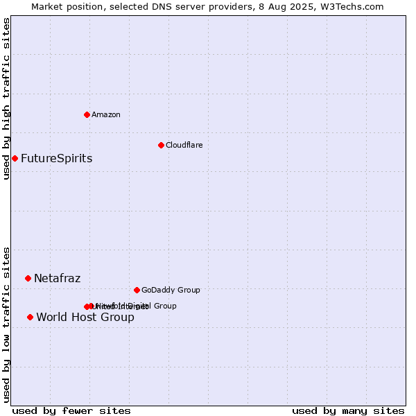 Market position of World Host Group vs. Netafraz vs. FutureSpirits