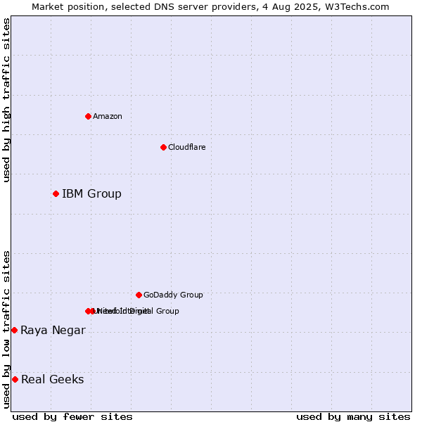 Market position of IBM Group vs. Real Geeks vs. Raya Negar