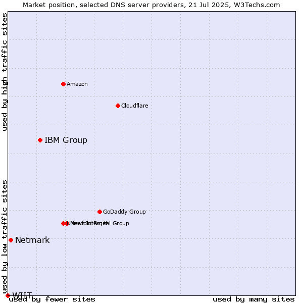 Market position of IBM Group vs. Netmark vs. WIIT