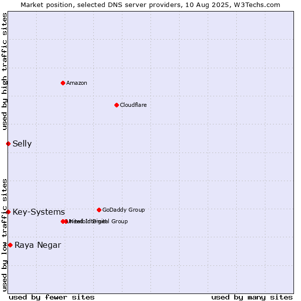 Market position of Raya Negar vs. Selly vs. Key-Systems