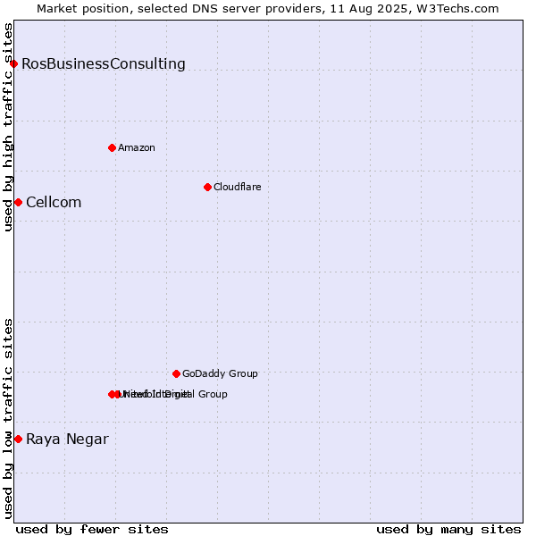 Market position of Raya Negar vs. Cellcom vs. RosBusinessConsulting