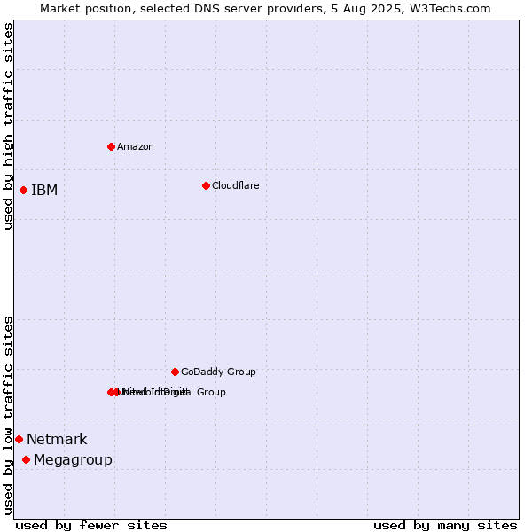 Market position of Megagroup vs. IBM vs. Netmark
