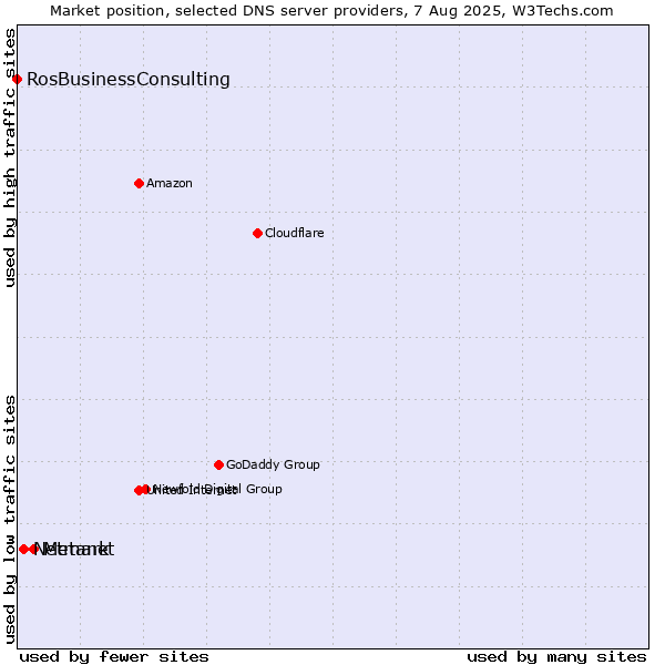 Market position of Metanet vs. Netmark vs. RosBusinessConsulting