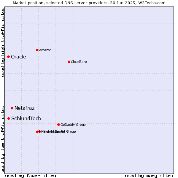 Market position of Netafraz vs. SchlundTech vs. Oracle
