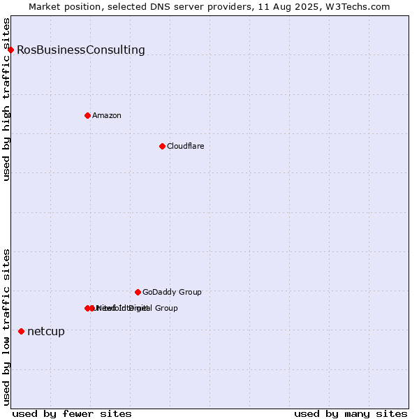 Market position of netcup vs. RosBusinessConsulting
