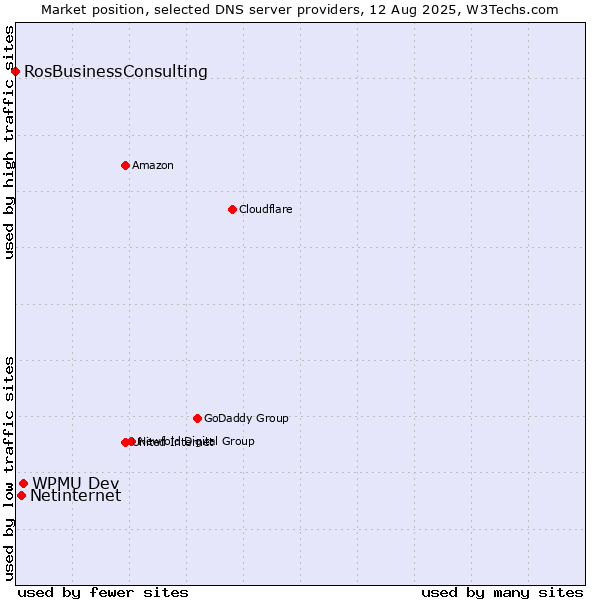 Market position of WPMU Dev vs. Netinternet vs. RosBusinessConsulting