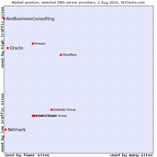 Market position of Oracle vs. Netmark vs. RosBusinessConsulting