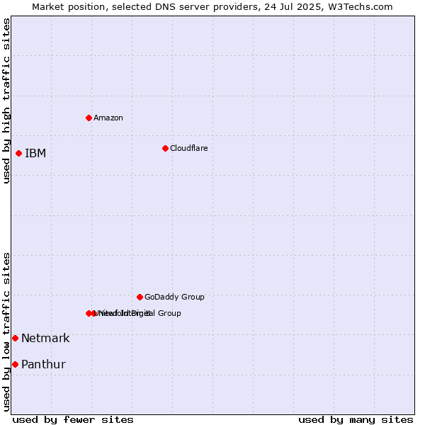 Market position of IBM vs. Panthur vs. Netmark