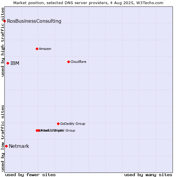 Market position of IBM vs. Netmark vs. RosBusinessConsulting