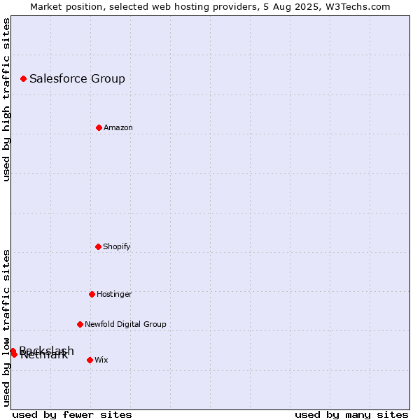 Market position of Salesforce Group vs. Netmark vs. Backslash