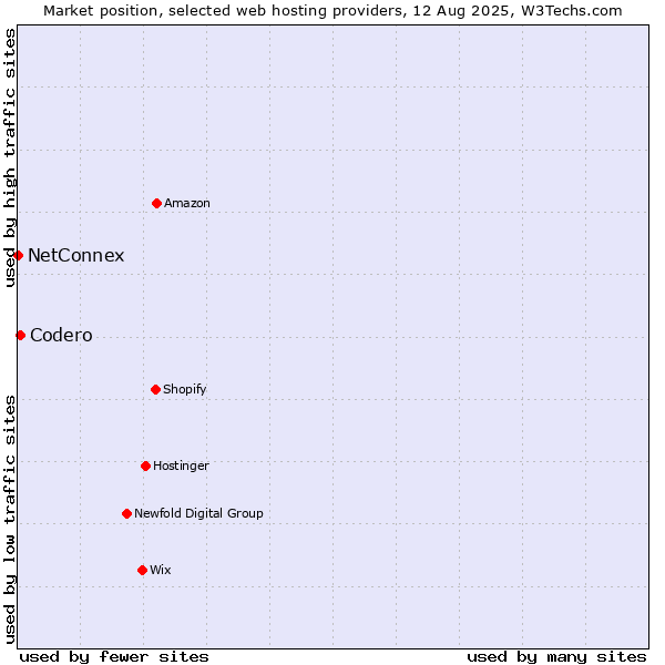 Market position of Codero vs. NetConnex
