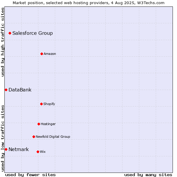 Market position of Salesforce Group vs. Netmark vs. DataBank
