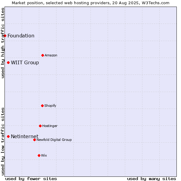 Market position of Netinternet vs. WIIT Group vs. Foundation
