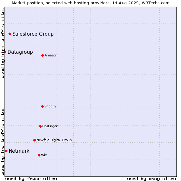 Market position of Salesforce Group vs. Netmark vs. Datagroup