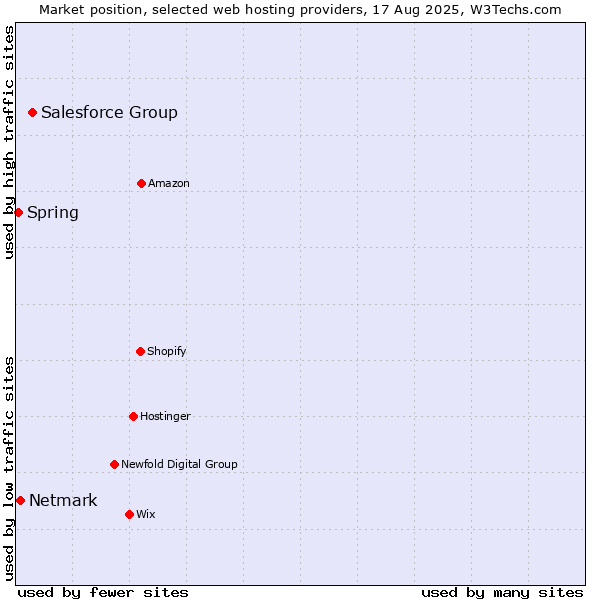 Market position of Salesforce Group vs. Netmark vs. Spring