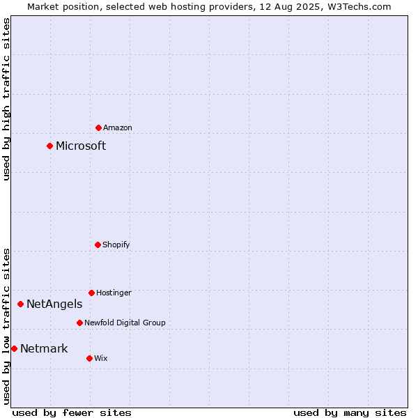 Market position of Microsoft vs. NetAngels vs. Netmark