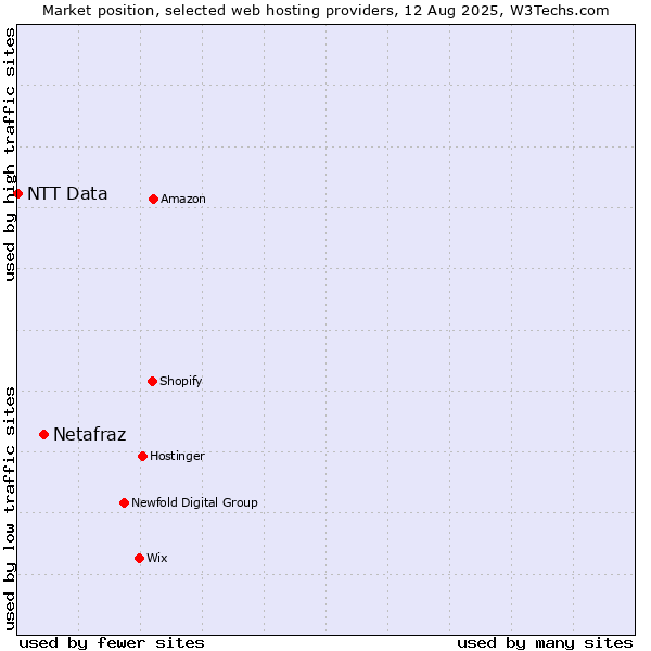 Market position of Netafraz vs. NTT Data
