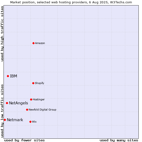 Market position of IBM vs. NetAngels vs. Netmark