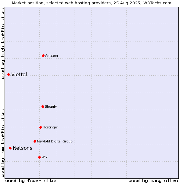 Market position of Netsons vs. Viettel